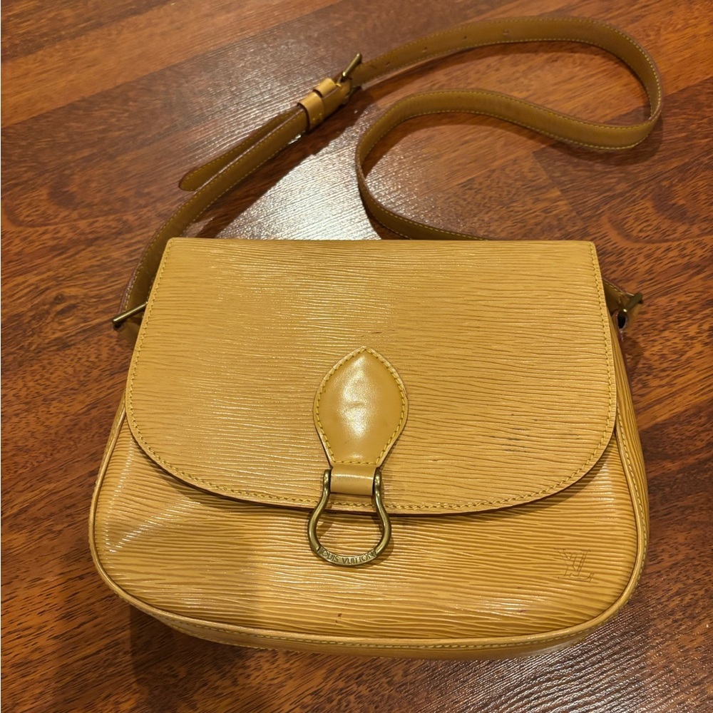 Louis Vuitton Epi Saint Cloud GM Tan Crossbody Shoulder Bag Authentic